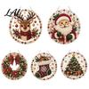 Decorative Ornaments for Garden Christmas DIY Faux Diamond Painting Hanging Santa Wreath Acrylic Pendant Pearl Holiday Celebration Party Supplies