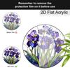 Acrylic Purple Iris Flowers Suncatcher, Stained Glass Effect Window Hanging Ornament for Garden & Flower Lover Gifts
