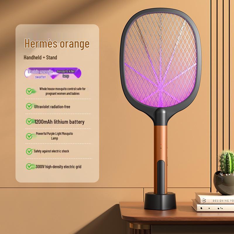 2025 Triple Grid Purple Light Mosquito Killer Lamp & Swatter