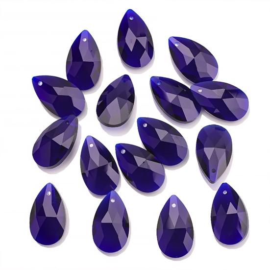 20Pcs Glass Water Drop Pendant Set 2mm Hole Size Clear Necklaces Bracelets Hair Stick Pendant DIY Jewelry Making Supplies