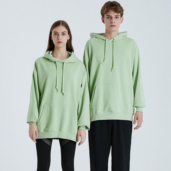 Podzim 330g Bavlna tenká Mikina s kapucí dámská ležérní nadměrná Pulovry Pár mikina Dámská Mikina jednobarevná mládež streetwear