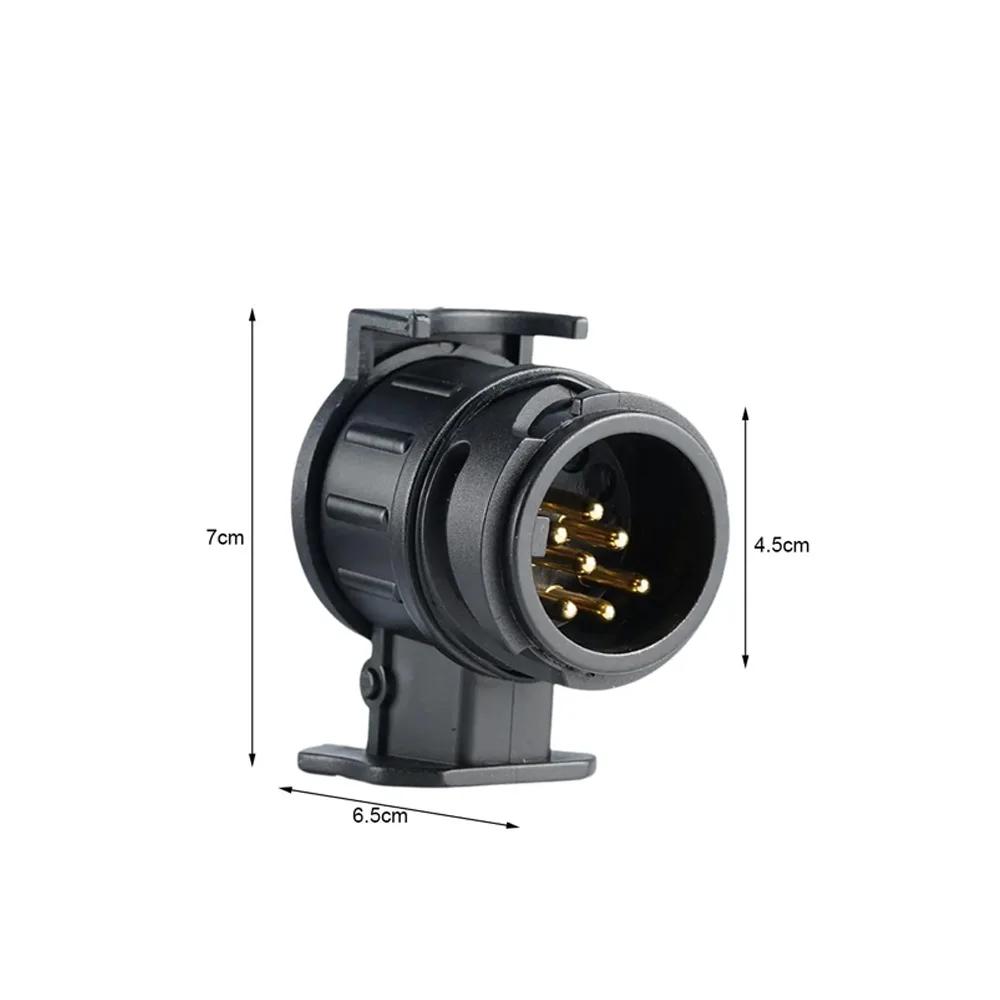 13 To 7 Pin Plug Socket Waterproof Truck Towing Electric Adapter For European Standard Trailer Converter Tow Accessorie