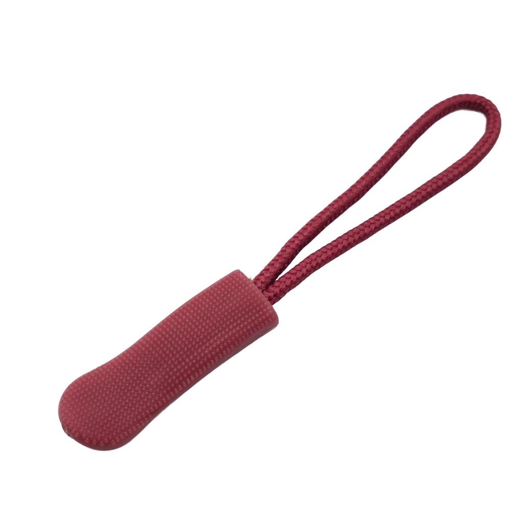 Colored PVC Zipper Pull Rope with Removable Drawstring and Rubber Pull Tab for Bags and Luggage