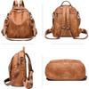 Leather Convertible Backpack Handbag Sling Bags for Women