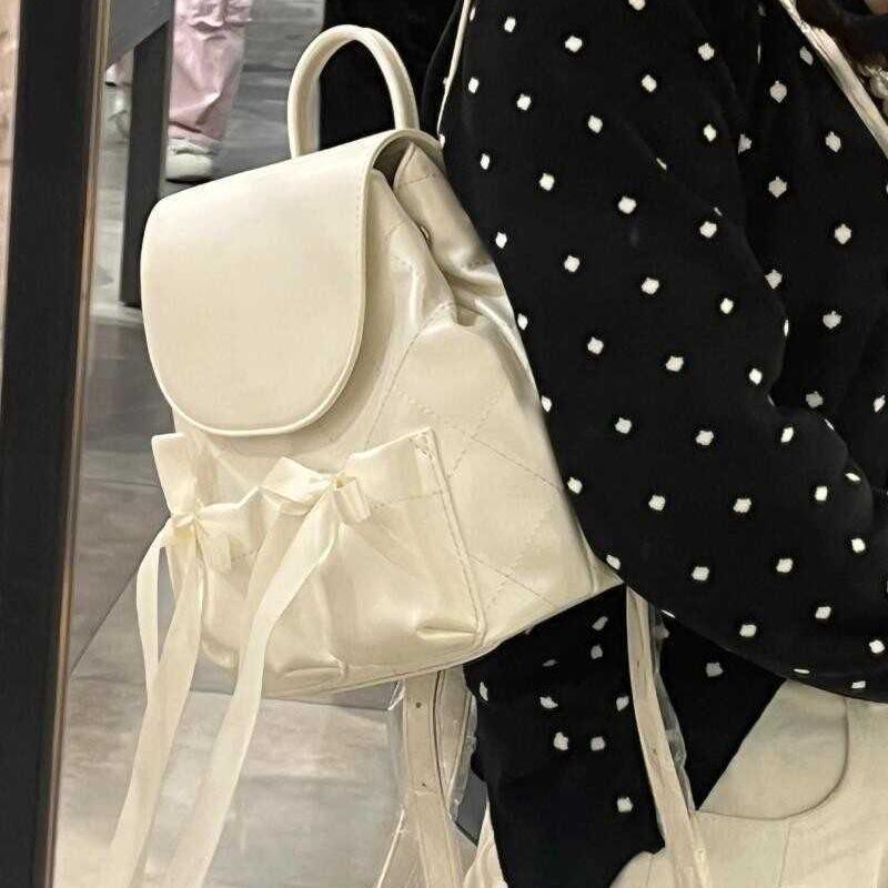 Girl Student Class Backpack Ballet Style Small And Lightweight Backpack Niche Bow Schoolbag Light And Waterproof