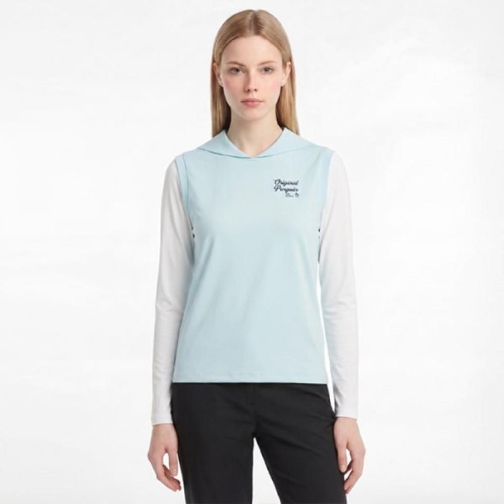 MunSingwear Women S Cooling Sleeve Hybrid Long Sleeve T ShirT lighT Blue mr222pT