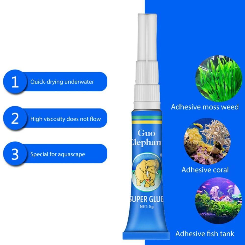 5Pcs Driftwood Fish Tank Landscaping Moss Glue Instant Water Grass Stick Fixing Glue Aquarium