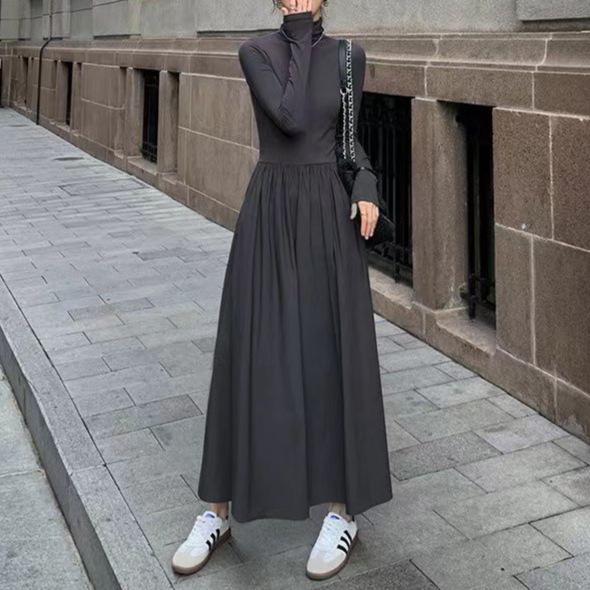 2023 Audrey Hepburn-Inspired Korean Style Slimming Over-the-Knee Spring Dress for Women