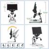1200X Digital Microscope 12MP Electronic Video Microscopes 7 Inch HD LCD Soldering Phone Repair Magnifier Metal Stand PC View