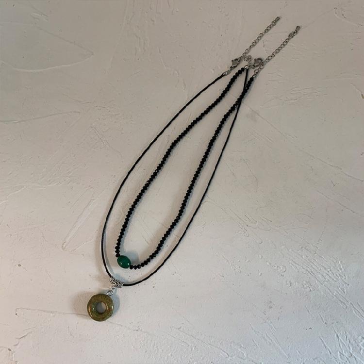 Peace Buckle Pendant Necklace Vintage Clavicle Chain Necklace Fashion Jewelry