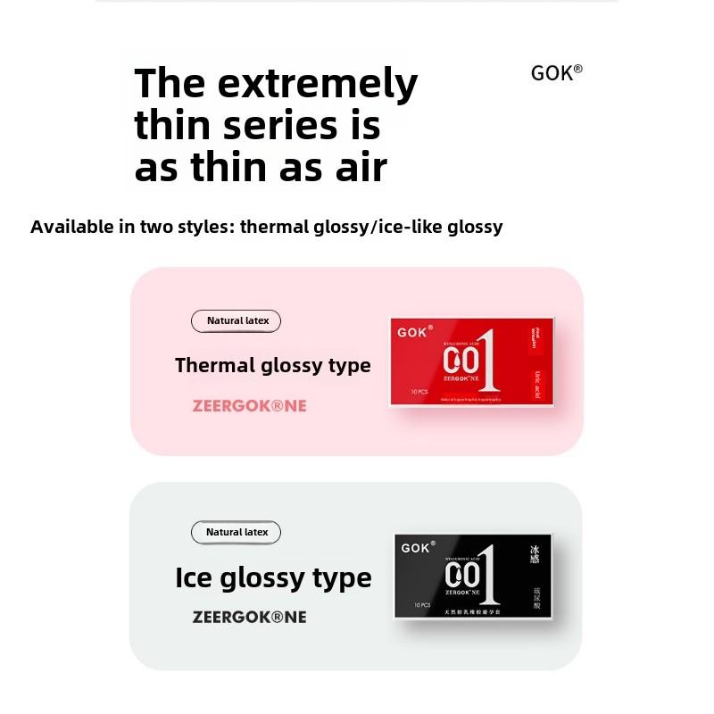 001 Hyaluronic Acid Condom Ice Fire Super Moisture Fast Condom Adult Erotic Counting Sex Products