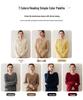Women's Autumn-Winter Cable Knit Cashmere Cardigan, Long Sleeve, Round Neck, Versatile Base Layer Sweater