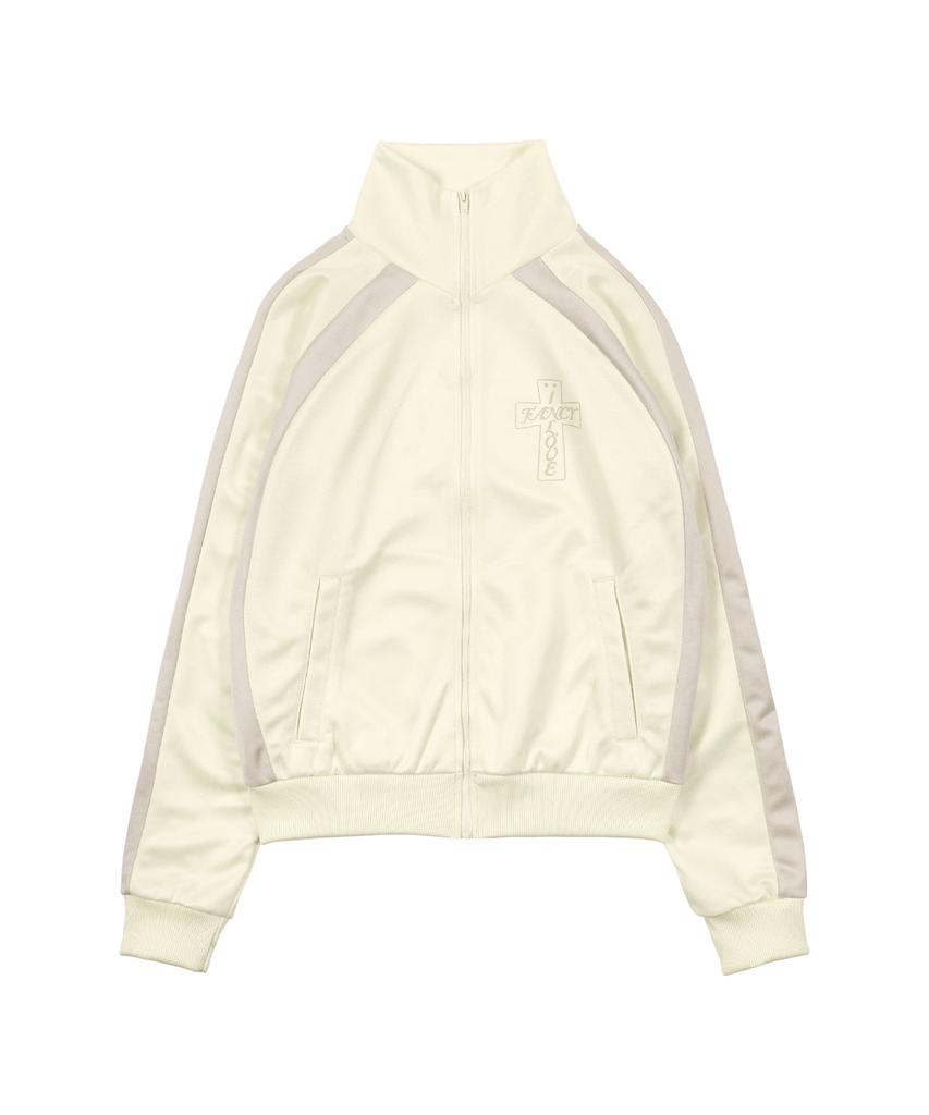 FANCY CLUB Pros Glossy Track Top (Ivory) F26Qb039