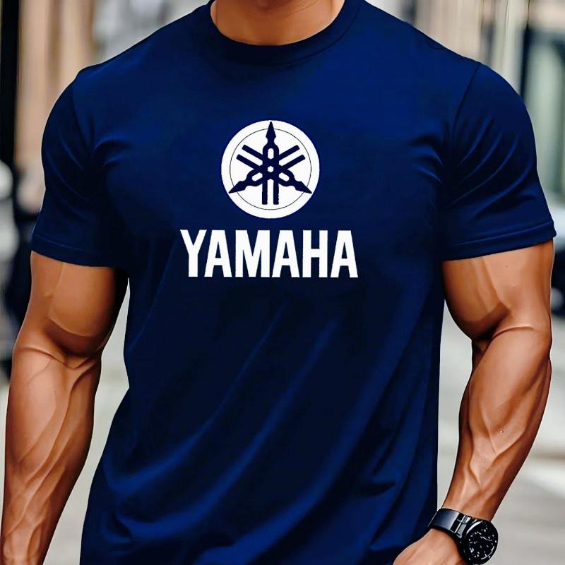 Yamaha Motorsykler T-skjorte NY Unisex Bomulls-t-skjorte Herremote Mote Street Sport Korte Ermer Dame Høy Kvalitet Rund Hals Topp