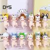12Pcs Holding Chin Angel Doll Fruit Animal Headgear Angel Figurine PVC Cartoon Angel Figure Bookshelf Desktop Decoration Ornament