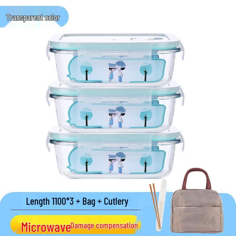 Qiwei Microwave-Safe Glass Lunch Box