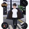 Boys' Winter Thickened Hooded Jacket Mid-length Boys' Padded Jacket Plus Velvet Korean Version of The Big Children's Padded Jacket