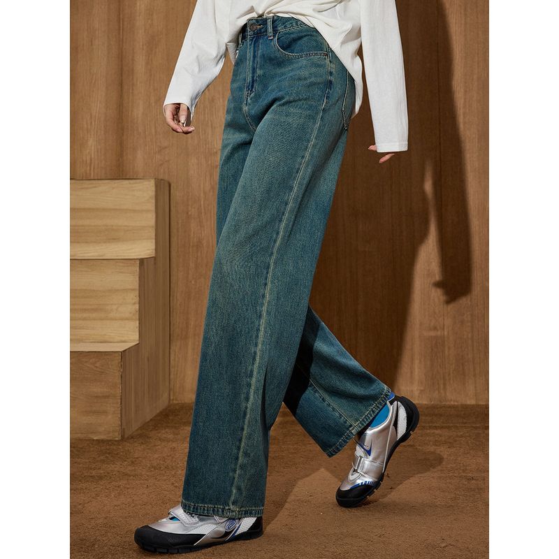 Coolhut American Retro Loose and Versatile Jeans 2025 Autum Women's Fashion Jeans