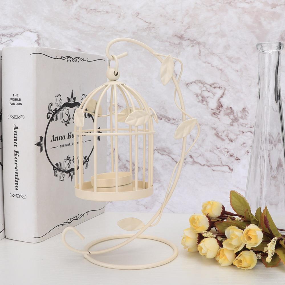 Iron Iron Birdcage Lantern Birdcage Black, White Birdcage Candle Holder 9.1in Tabletop Lantern Decor Dining Table