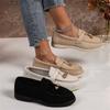 Europe, America and Foreign Trade 2025 New Large Size Low-top Foot Shoes Women's 43 One-pedal Loafers Foot Lazy Shoes