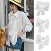 White Lace Lace Shawl Scarf Floral Embroidery Detachable Collar Elegant Shirt Wrap  Women