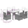 VidaXL 7-Piece Garden Dining Set with Cushions, Table and Chairs with Adjustable Backrest, Outdoor Furniture, 3212892