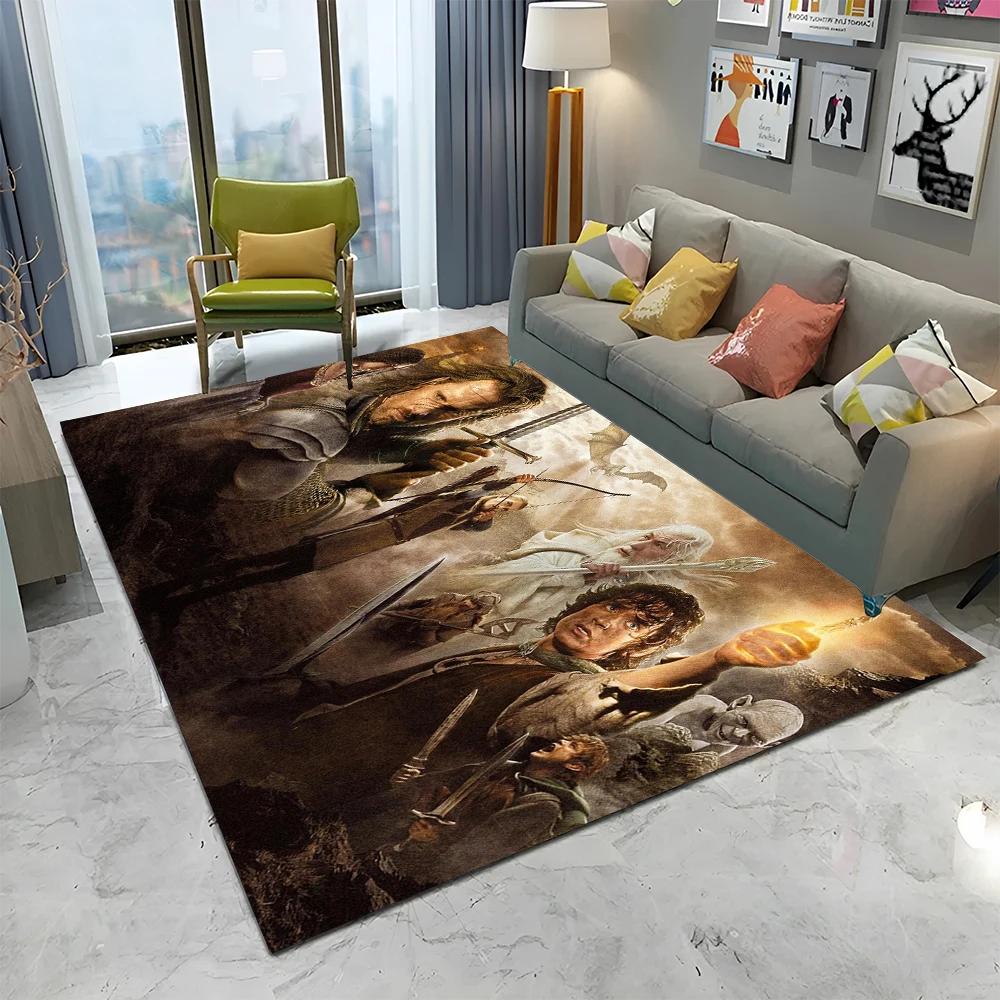L-Lord of the Rings H-Hobbit HD Carpet Rug for Home Living Room Bedroom Sofa Doormat Decor,kid Play  Area Rug Non-slip Floor Mat