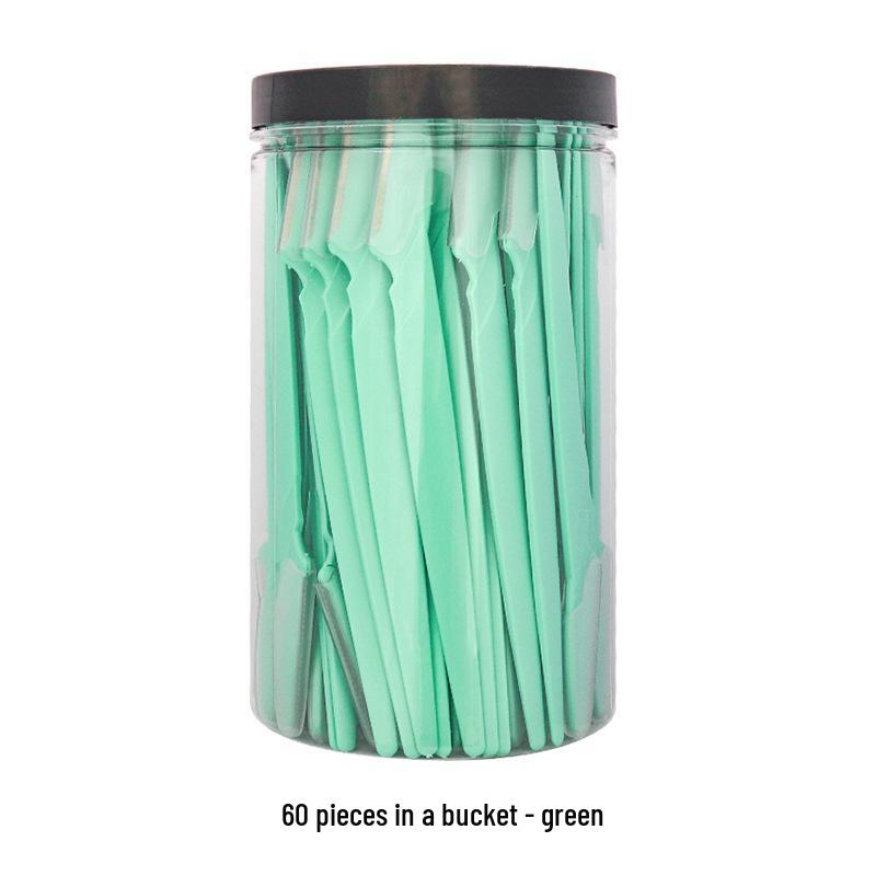 New Stainless Steel Eyebrow Razor: Straight Handle Trimmer for Precise Hair Removal.