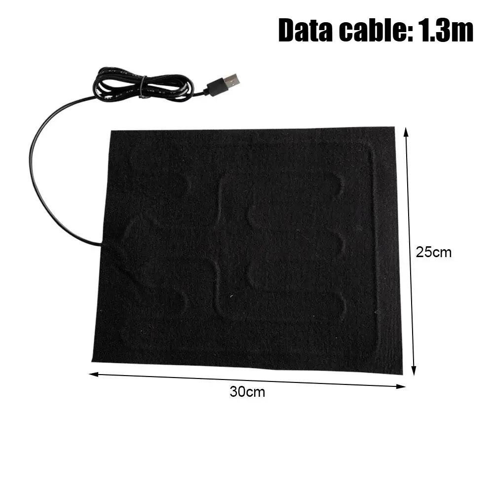 Electric Heating Pad for Pets 25x30cm Waterproof Cat Dog Warming Mat USB Powered Folding Car Seat Cushion Winter Warm Bed