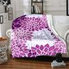 1pc Purple Floral Pattern Blanket Warm, Cozy, And Soft, Suitable for Sofas, Beds, Cars, And Office Use.Perfect for Camping And Travel, Making It a Gre