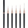 Nail Art Liner Brushes 5Pcs Painting Nail Art Brush Plastic Handle Nail Dotting Drawing Tool for Long Lines, Fine Drawing Sizes 7/9/11/15/25mm