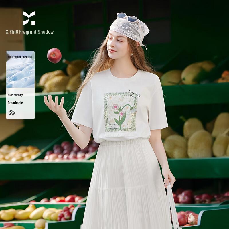 Xiangying Women s Cool-Feel Print Short Sleeve T-Shirt S