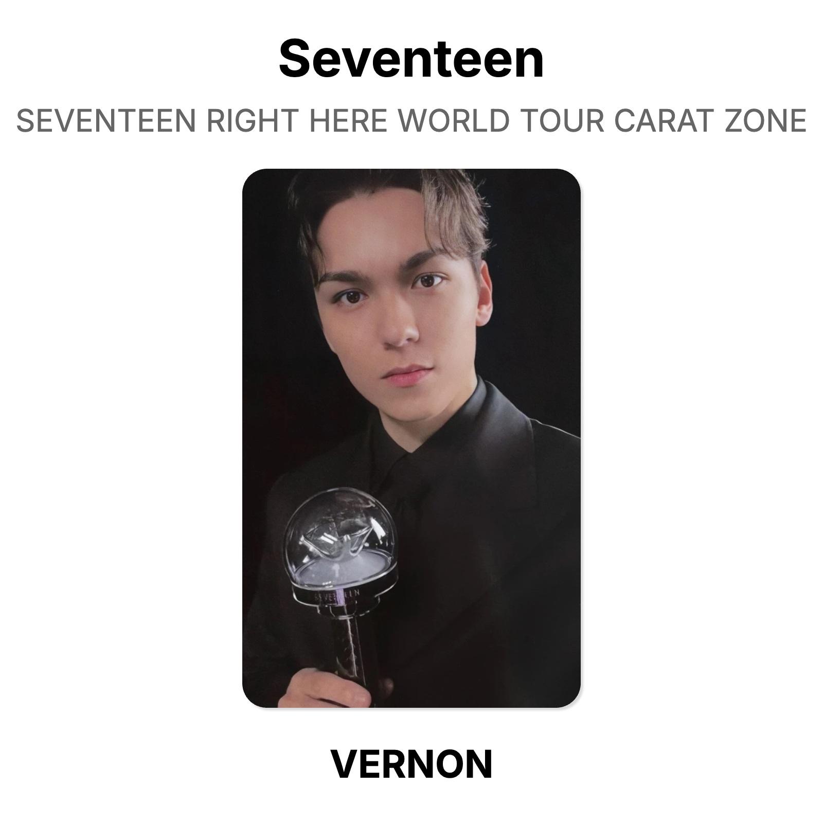 Seventeen SEVENTEEN RIGHT HERE WORLD TOUR CARAT ZONE Official Photocard VERNON