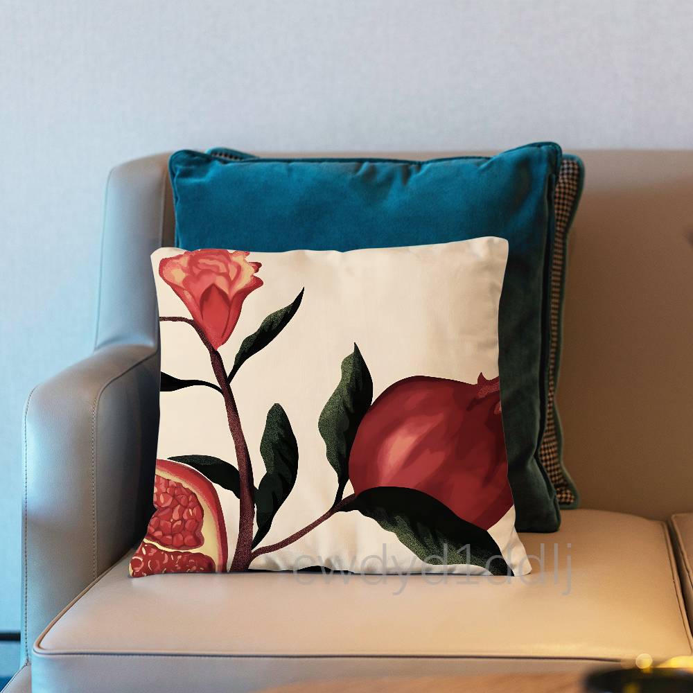 Fruit Pomegranate Painting Cushion Cover Pillow Cover Decor Pillowcase Printed Cushion Case For Couch