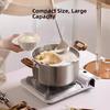 1 Stück Suppentopf 19,7*19,7*11cm Verdickter Edelstahl-Suppentopf mit zwei Griffen Dampfgarer für Gasherd Küche Kochgeschirr