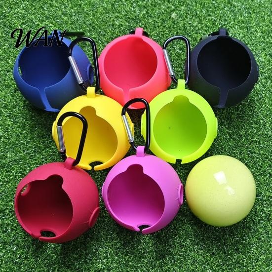 Lightweight Golf Ball Holder Silicone Cover with Carabiner, Portable Standard Holder, Case Carrier Protective Sleeve, Accessories, Gift for