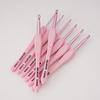 Knitting Tools, Sweater Needles, ABS Stickers, Pink Handles, Full Set of Crochet, A Set of 8 Models, OPP Bag Packaging