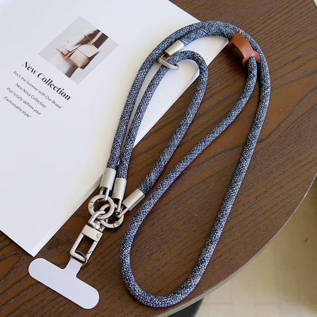 Dual-Function Anti-Lost Crossbody Phone Lanyard with Detachable Wrist Strap and Metal Buckle
