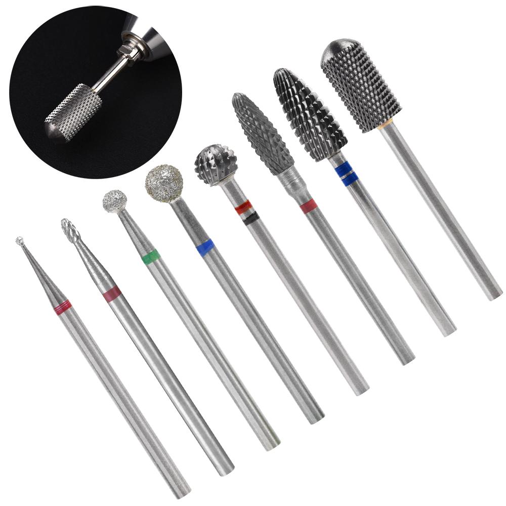 kads Ceramic Diamond Milling Cutter Set for Electric Nail Drill Machine Carbide Drill Cutter Manicure Pedicure Tool