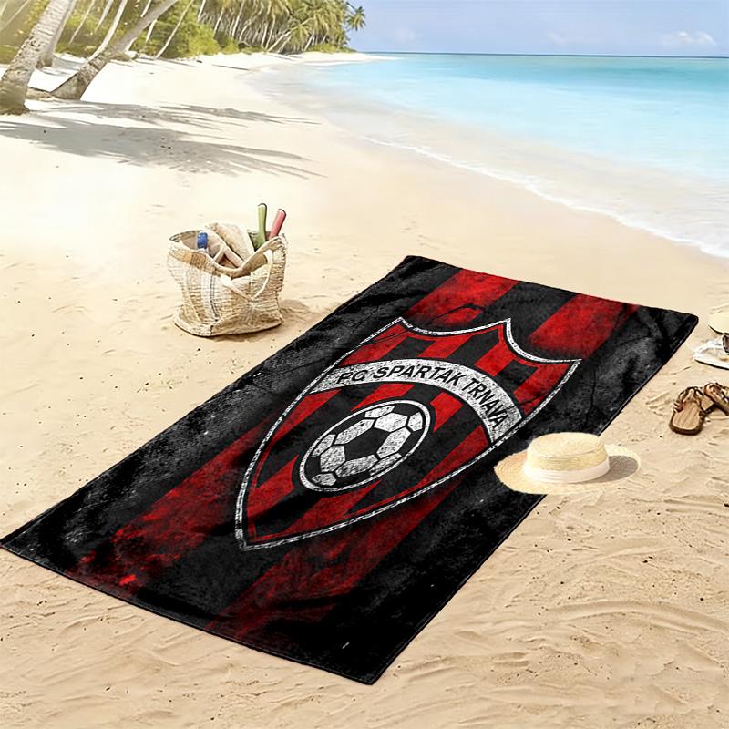 Asciugamano da Spiaggia Stampato FC Spartak Trnava, Asciugamano Grande Morbido ad Asciugatura Rapida per Spiaggia Campeggio Nuoto