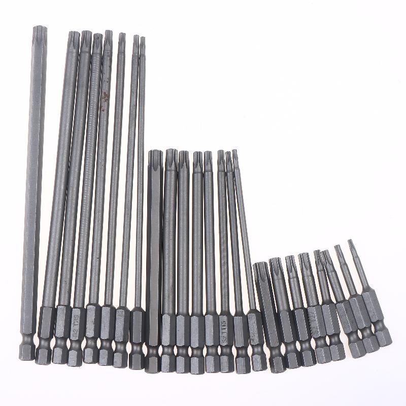 Magnetic Star Torx Bit Set, 8pcs, 50mm 100mm 150mm Length, Suitable for 1/4 Inch Hex Shank Drill Wrench