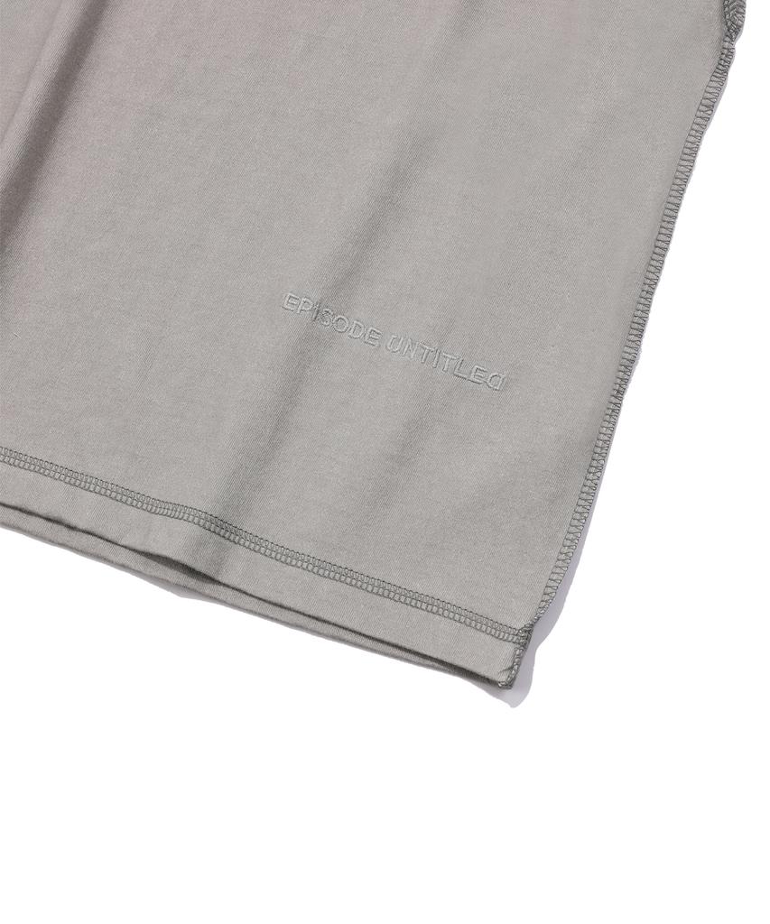 EPISODE UNTITLED Point Stitch In&Out Pigment T-Shirt_Grey