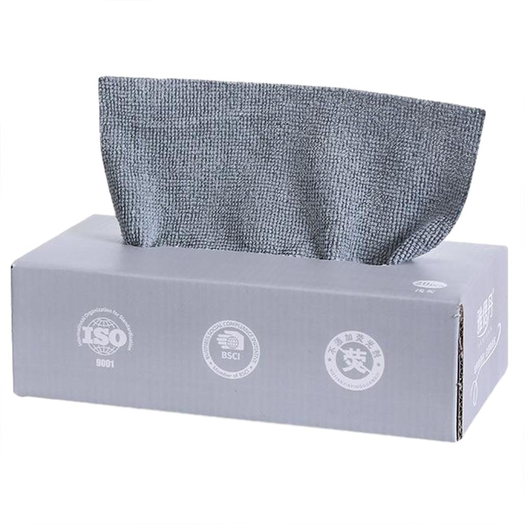 20pcs/box Removable Magic Rag Microfiber Cloth Removable Wiping Cloth Disposable Reusable Absorbent Scouring Dishrags