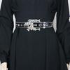 Women's Glittering Crystal PU Leather Belt for Trousers and Dresses Western Cowgirl Punk Styles Waiststrap for Daily