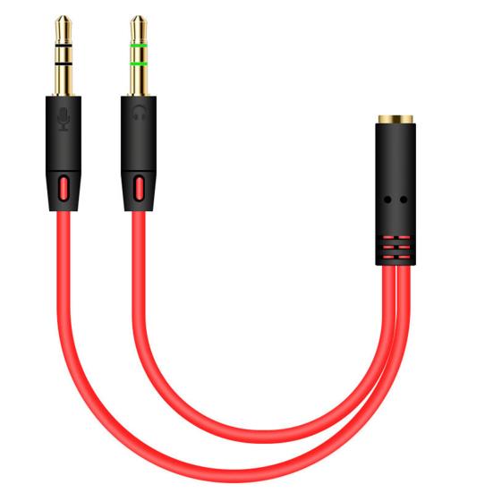 3.5mmMIC Headphone Mic Audio Splitter Gold-Plated Aux Extension Adapter Cable 3.5mmMIC Headphone Mic Audio Splitter Gold-Plated Aux Extension Adapter Cable