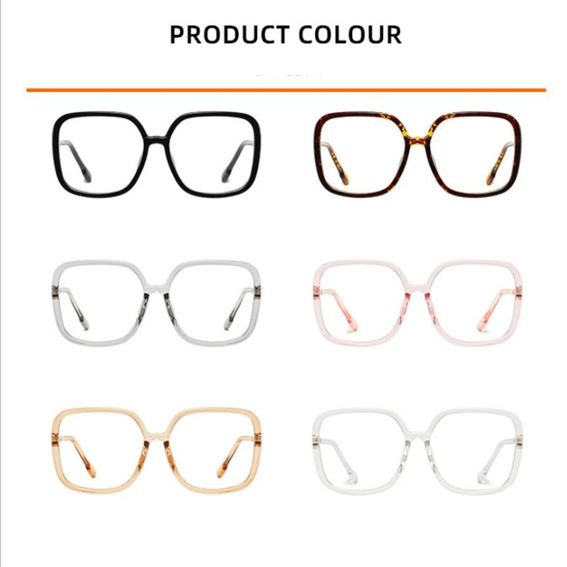 Oversized Square Glasses Frame Men Women Eyewear Big Glasses Optical Myopia Spectacle with Diopters Minus -1.0 -1.5 -2.5 To -5.0