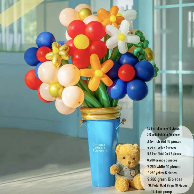 DIY Lily & Sunflower Balloon Kit: Wind Chime & Daisy Weaving