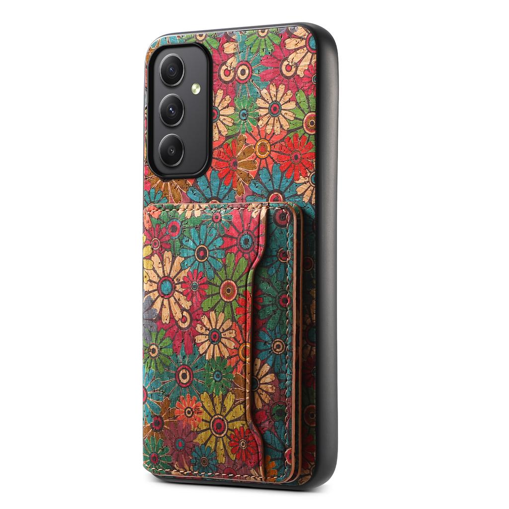For Samsung Galaxy A35 5G Cases Floral Pattern PU+TPU+PC Kickstand Phone Cover Card Slot