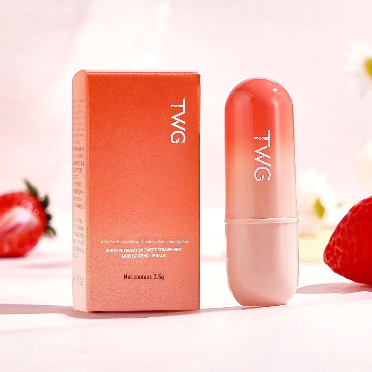 

Бальзам для губ TWG Lanolin & Squalane Honey Lip Balm - Зимнее увлажнение для студентов White Vaseline Sweetheart Strawberry