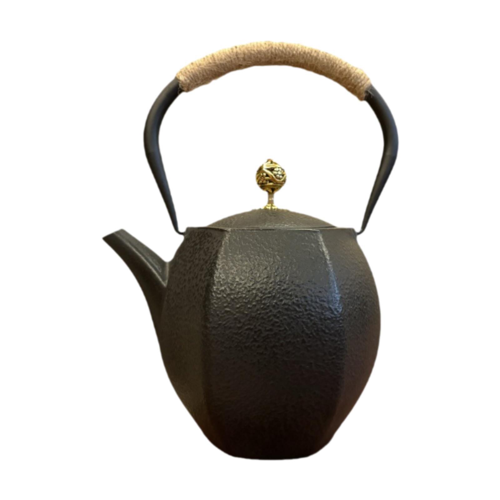 Japanese Teapot Tea Kettle Cooking Teapot Traditional Iron Tea Kettle for Outdoor Home Hiking BBQ Restaurant